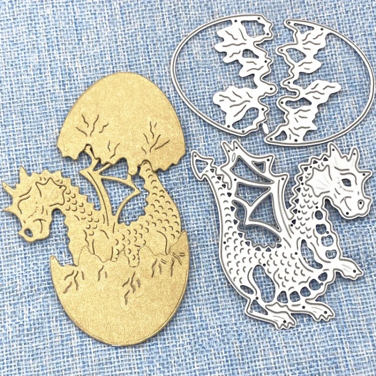 Dinosaur Egg Metal Embossed Paper Art Leather Cutting Die - Image 3