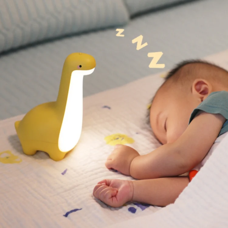 Dinosaur Night Light USB Rechargeable Sleeping Companion Ambient Warm Light(Blue) - Image 4
