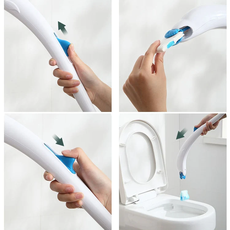 Disposable Toilet Brush Household Toilet Brush with Detergent, Style:Dolphin - Image 10