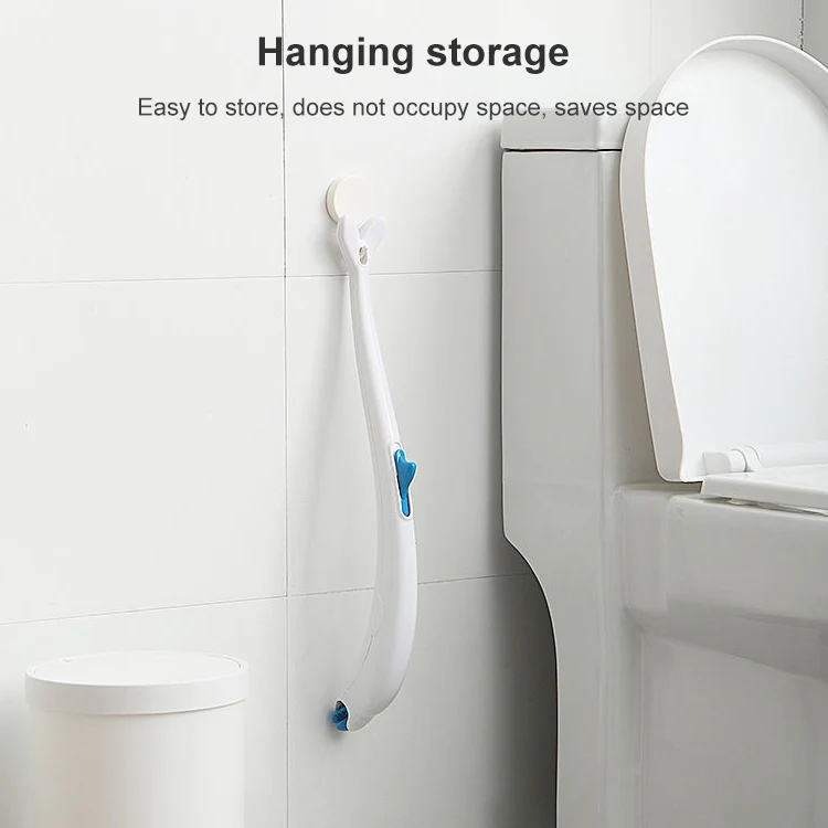 Disposable Toilet Brush Household Toilet Brush with Detergent, Style:Dolphin - Image 6