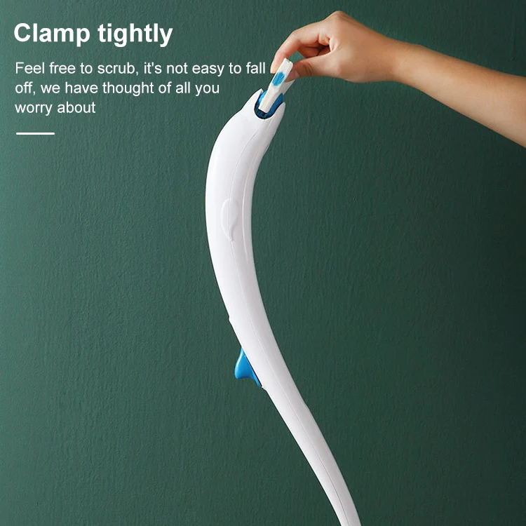 Disposable Toilet Brush Household Toilet Brush with Detergent, Style:Dolphin - Image 7