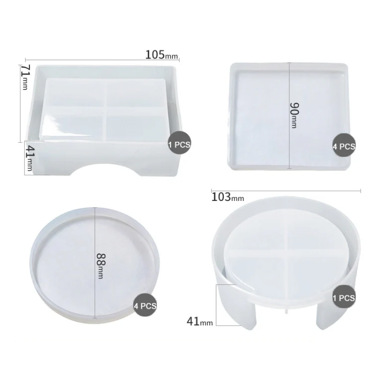 DIY Crystal Epoxy Storage Box Silicone Mould, Specification: 10 PCS/Set - Image 2