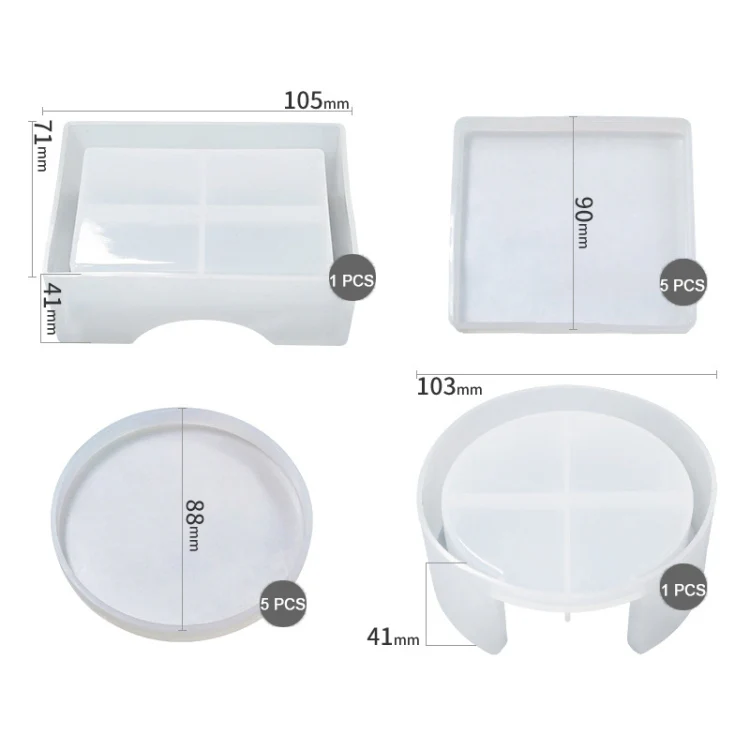 DIY Crystal Epoxy Storage Box Silicone Mould, Specification: 12 PCS/Set - Image 2