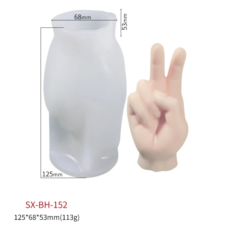 DIY Hand Shaped Scented Candle Silicone Mold, Specification: BH-152 - Image 2