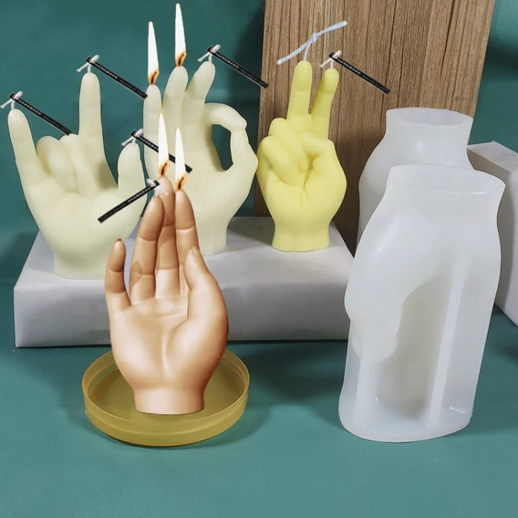 DIY Hand Shaped Scented Candle Silicone Mold, Specification: BH-153 - Image 5