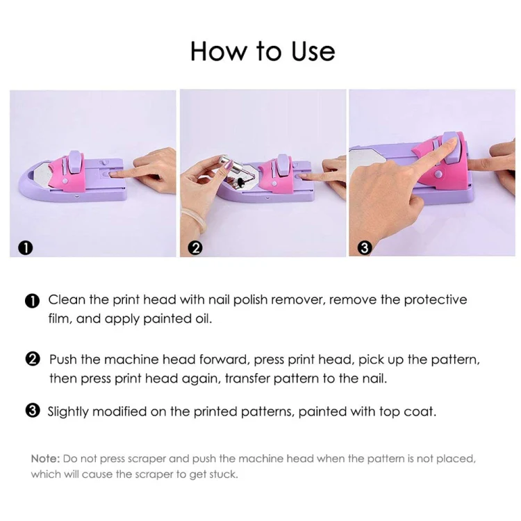 DIY Nail Art Printing Stamp Machine Set - Image 5