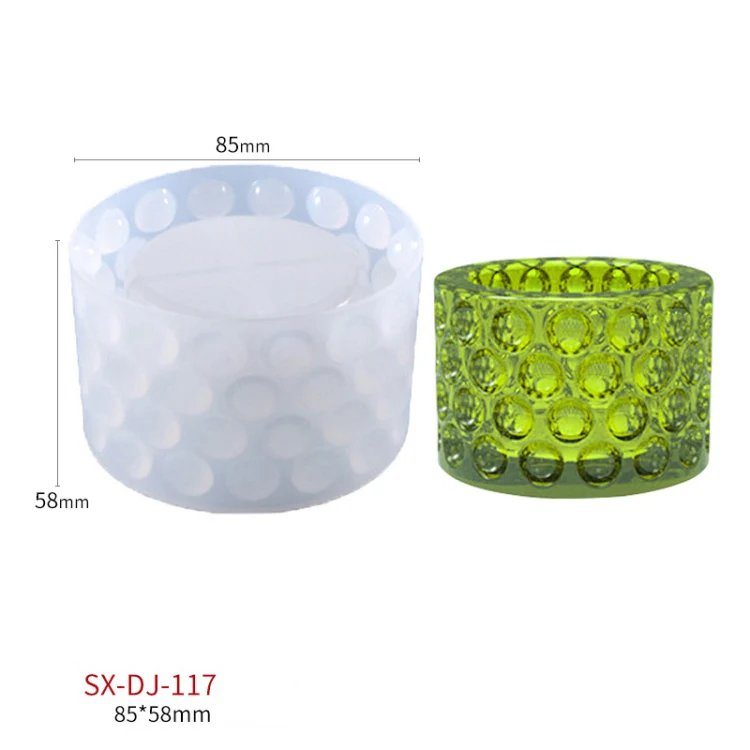 DIY Polka Dot Storage Box Crystal Ashtray Silicone Mold, Specification: DJ-117 - Image 2