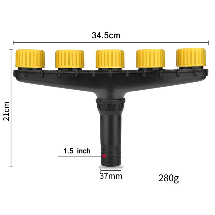 DKSSQ Gardening Watering Sprinkler Nozzle, Specification: 5 Head with 1.5 inch Interface - Image 3