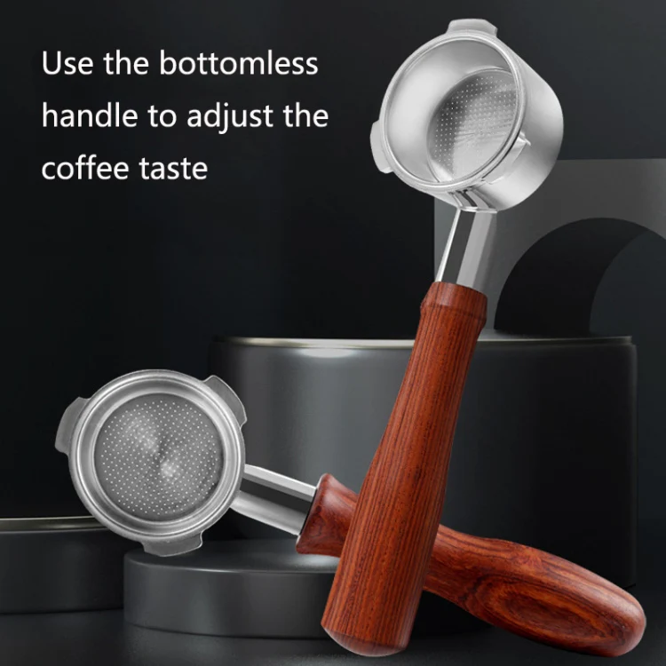 DL-1 Zinc Alloy Coffee Maker Bottomless Handle For Dongling, Style: Red Rosewood Straight - Image 7