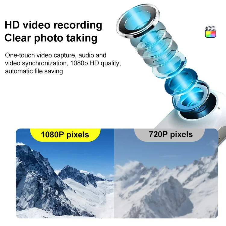 DM-10 Mini Thumb Action Camera with Charging Case (White) - Image 5