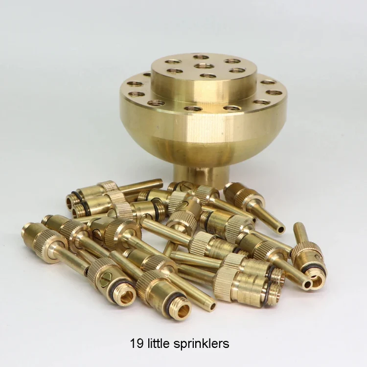 DN40 1.5 inch Copper Adjustable 3-Layer Flower Nozzle Waterscape Layer Flower Fountain Sprinklers - Image 5