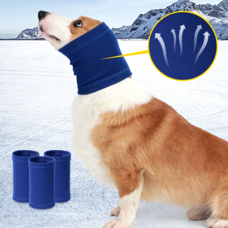 Dog Comforting Headgear Pet Scare Prevention Headscarf, Specification: L(Blue) - Image 6