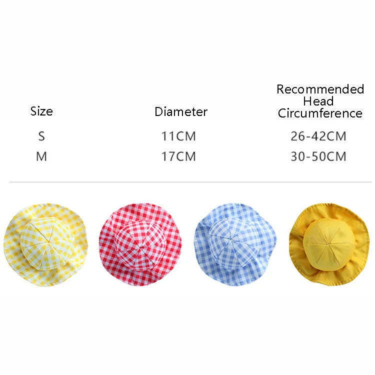 Dog Hat Summer Cool Photo Decoration Pet Cat Sun Hat, Size: M(Yellow Grid) - Image 7