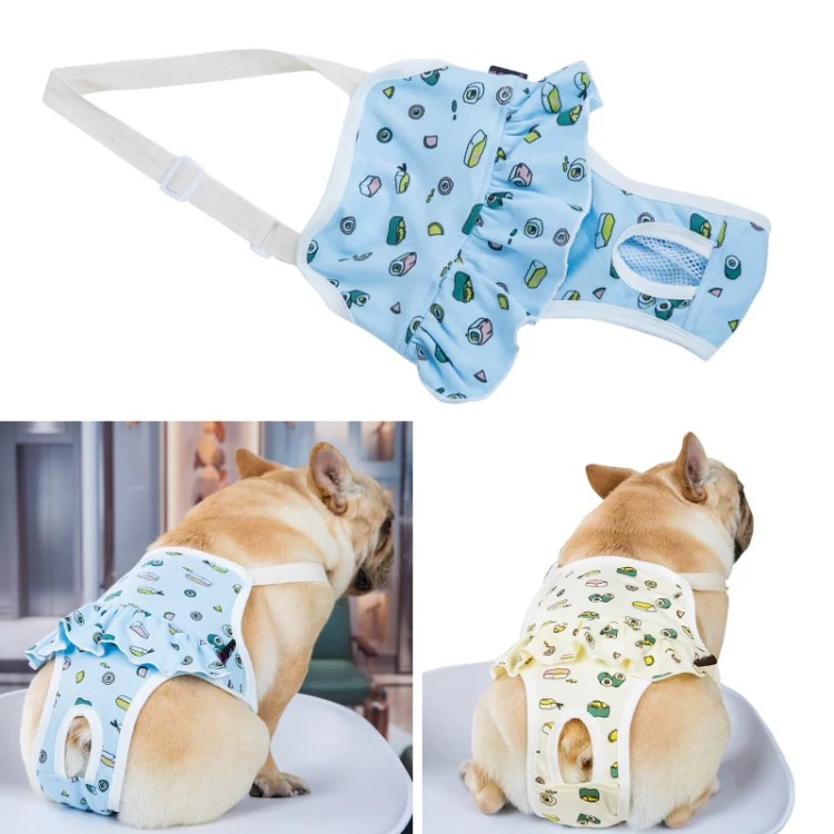 Dog Menstrual Pants Anti-harassment Menstrual Washable Sanitary Pants, Size: L(Blue) - Image 2