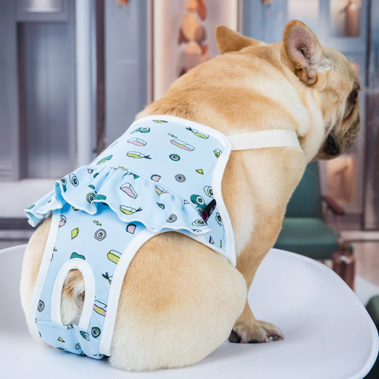 Dog Menstrual Pants Anti-harassment Menstrual Washable Sanitary Pants, Size: M(Blue)