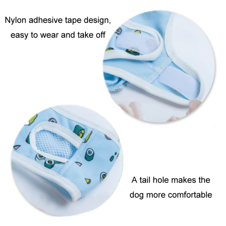 Dog Menstrual Pants Anti-harassment Menstrual Washable Sanitary Pants, Size: XL(Blue) - Image 3
