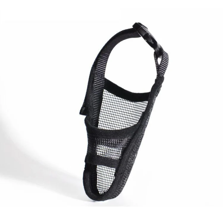 Dog Mouth Cover Anti-Bite Mesh Dog Mouth Cover Medium And Large Dogs Anti-Drop Mask S(Black)