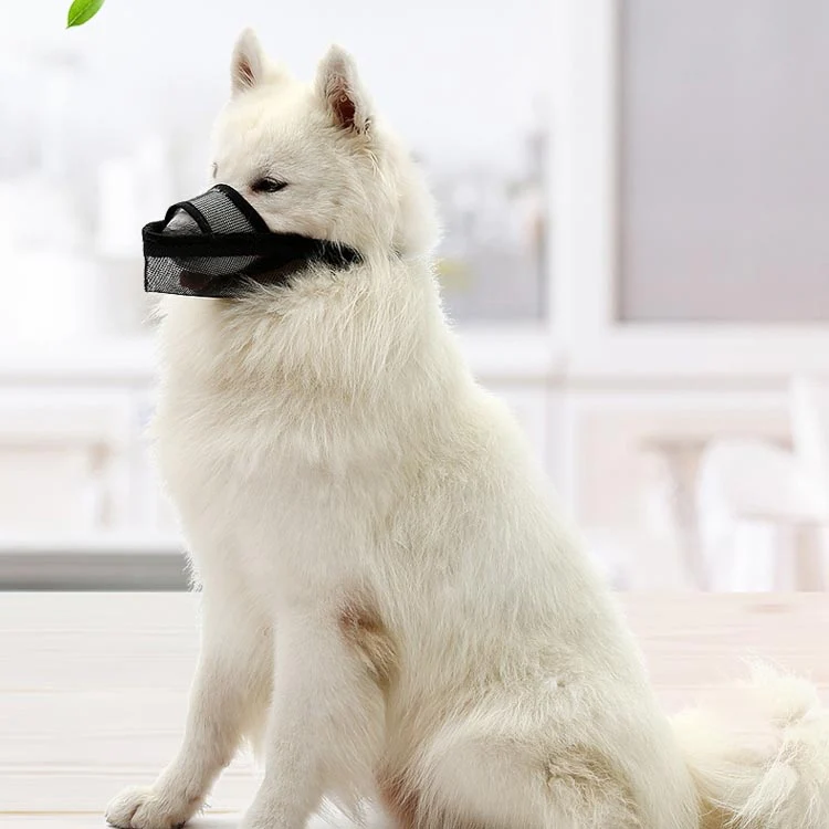 Dog Mouth Cover Anti-Bite Mesh Dog Mouth Cover Medium And Large Dogs Anti-Drop Mask S(Black) - Image 8
