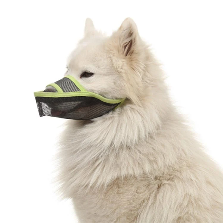Dog Mouth Cover Anti-Bite Mesh Dog Mouth Cover Medium And Large Dogs Anti-Drop Mask XXS(Green) - Image 2