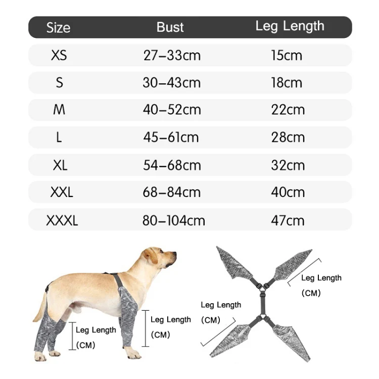 Dog Outdoor Four-Legged Pants Pet Waterproof & Dirt-Proof Sling Leg Cover, Size: L(Gray) - Image 8