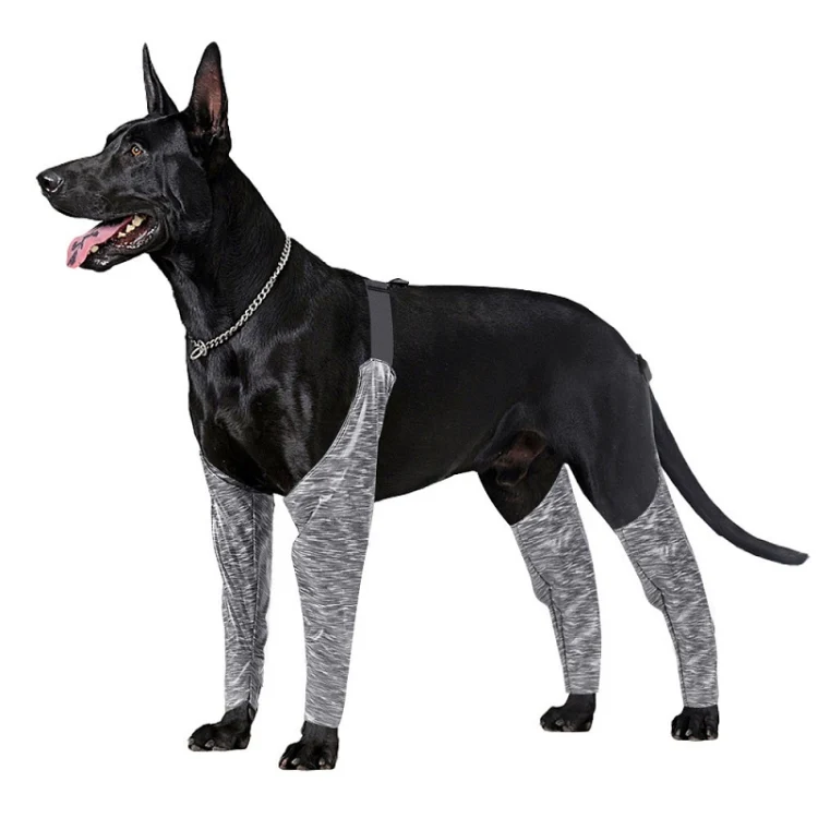 Dog Outdoor Four-Legged Pants Pet Waterproof & Dirt-Proof Sling Leg Cover, Size: M(Gray) - Image 2