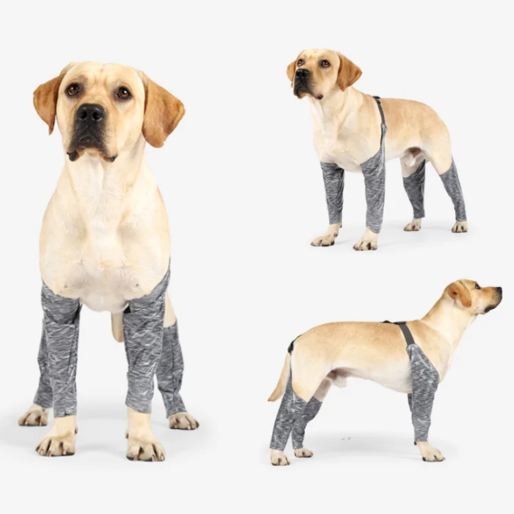 Dog Outdoor Four-Legged Pants Pet Waterproof & Dirt-Proof Sling Leg Cover, Size: M(Gray) - Image 6