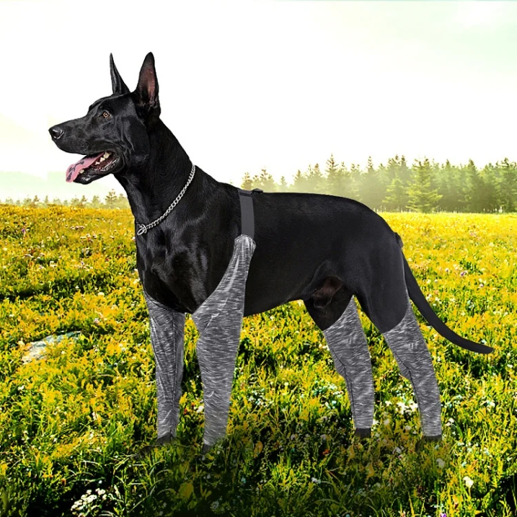 Dog Outdoor Four-Legged Pants Pet Waterproof & Dirt-Proof Sling Leg Cover, Size: XS(Gray) - Image 7