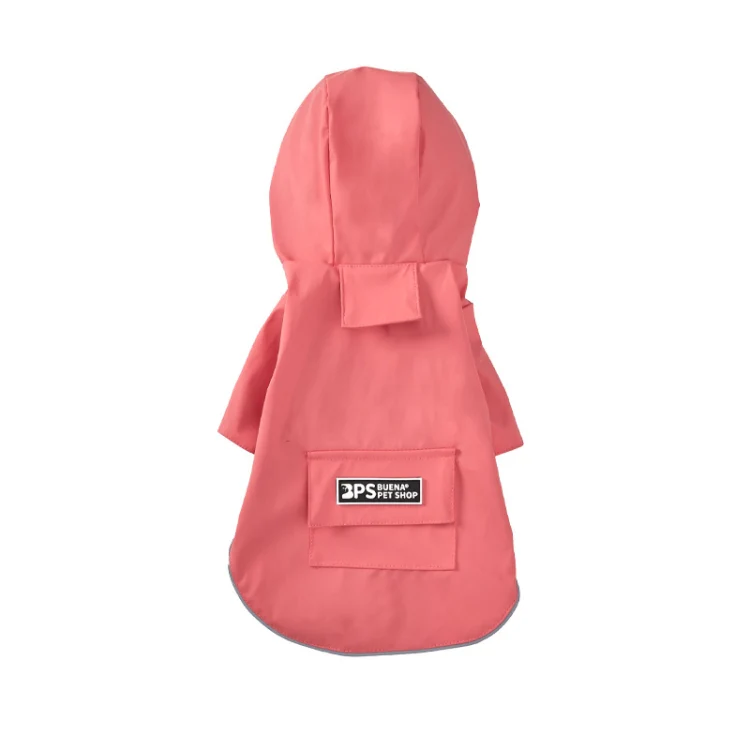 Dog Raincoat Hooded Four-Legged Clothes Waterproof All-Inclusive Small Dog Pet Raincoat, Size: M(Pink) - Image 2