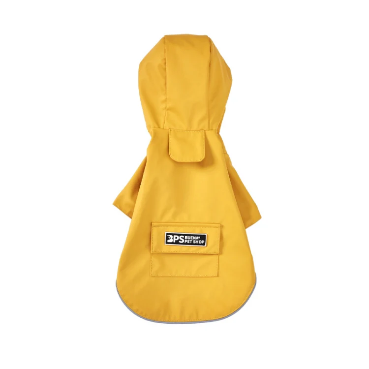 Dog Raincoat Hooded Four-Legged Clothes Waterproof All-Inclusive Small Dog Pet Raincoat, Size: XL(Yellow) - Image 2