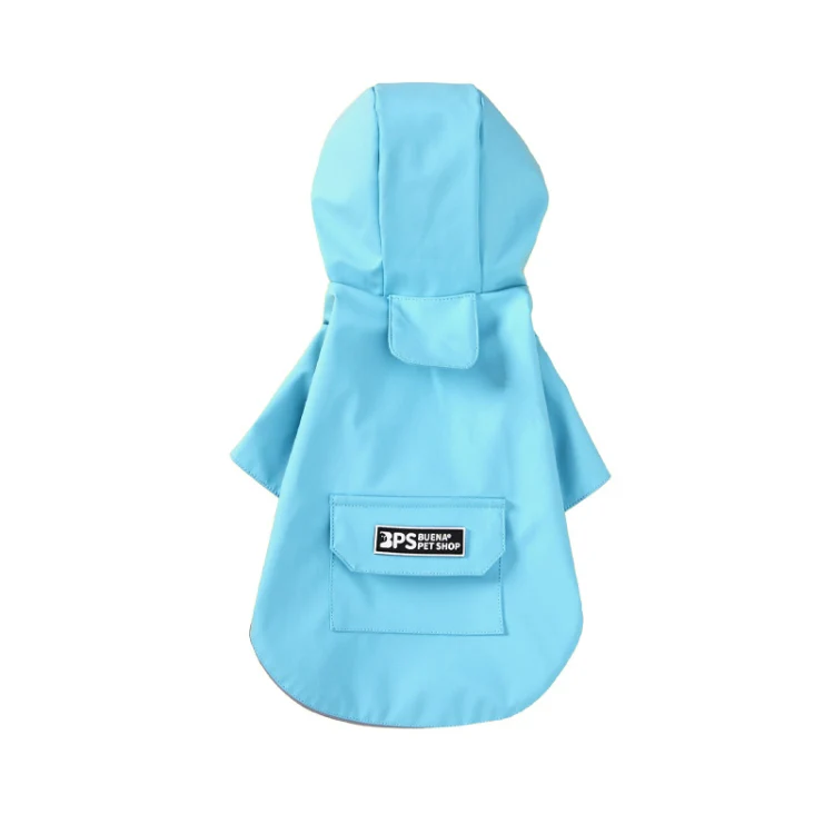 Dog Raincoat Hooded Four-Legged Clothes Waterproof All-Inclusive Small Dog Pet Raincoat, Size: XXL(Lake Blue) - Image 2