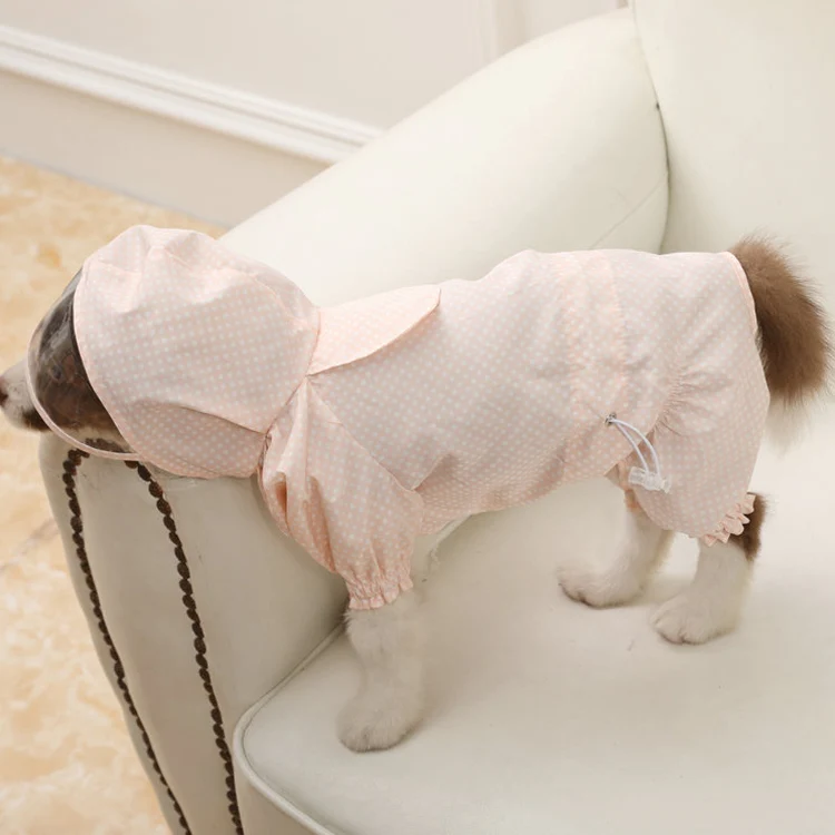 Dog Raincoat Out Four Foot Waterproof Dust Clothes Pet Raincoat, Size: XL(Blue) - Image 7