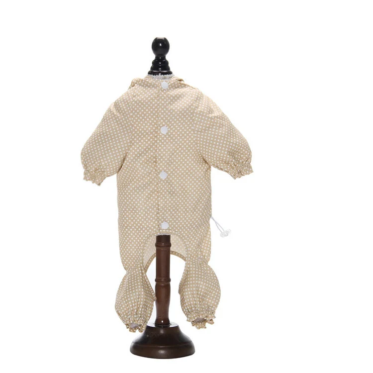 Dog Raincoat Out Four Foot Waterproof Dust Clothes Pet Raincoat, Size: XXL(Apricot) - Image 2