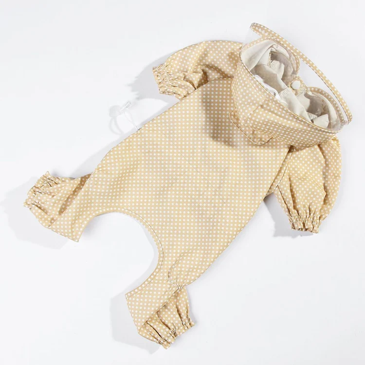 Dog Raincoat Out Four Foot Waterproof Dust Clothes Pet Raincoat, Size: XXL(Apricot) - Image 3