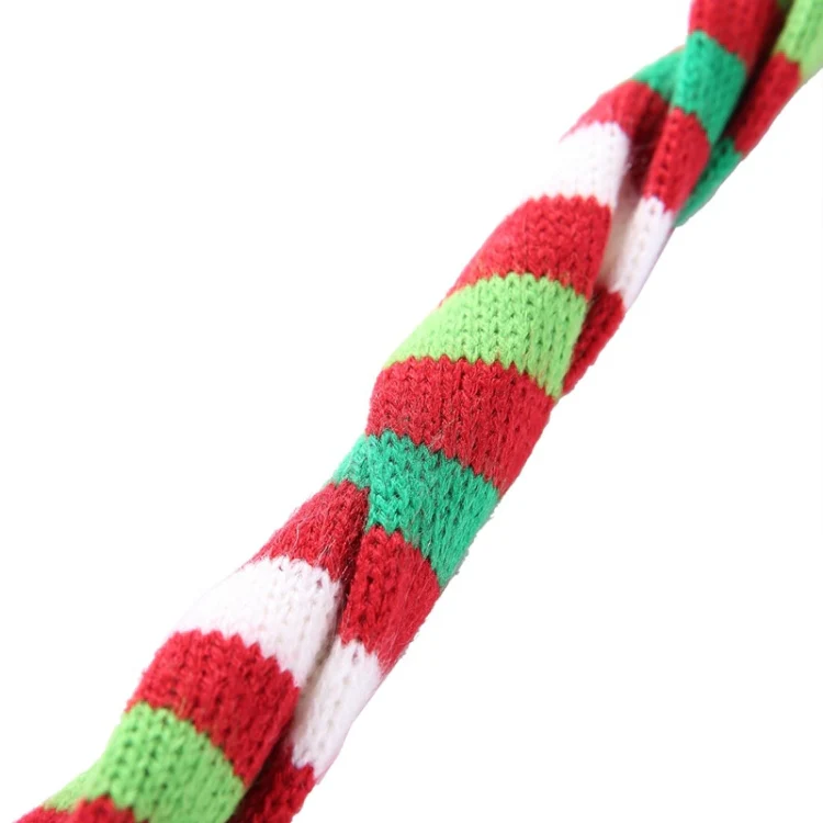 Dog Scarf Christmas Pet Accessories Winter Warmth Pet Scarf, Size: XL(Red and Green Stripes) - Image 5