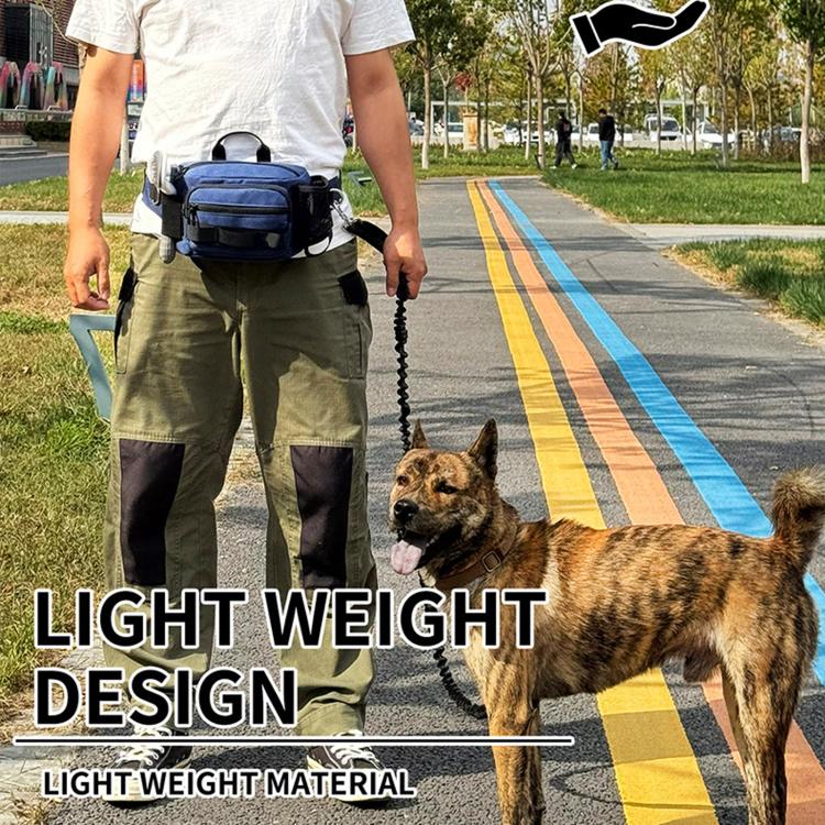 Dog Walking Bag With Leash Multifunctional Outdoor Sports Water Bottle Waist Pack(Dark Blue) - Image 2