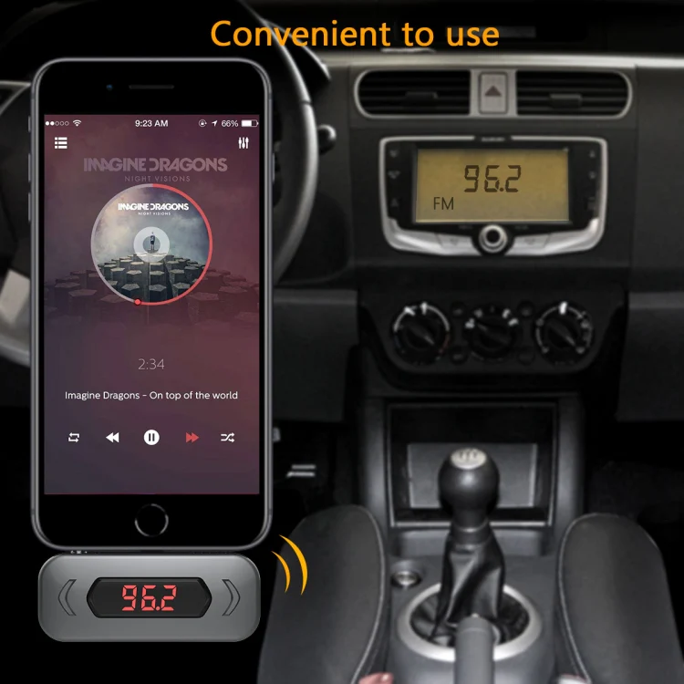 Doosl DSER116 Multifunctional Car FM Transmitter Wireless Music Receiver with 3.5mm Jack & LCD Display, Support Hands-free Call(Black) - Image 7