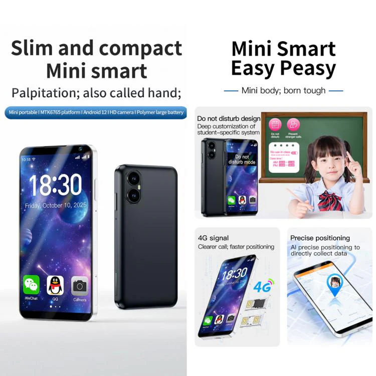 DOOV M2, 6GB+128GB, 4 inch Android 12 Mediatek MT6765 Octa Core, Network: 4G, with Camera (Black) - Image 3