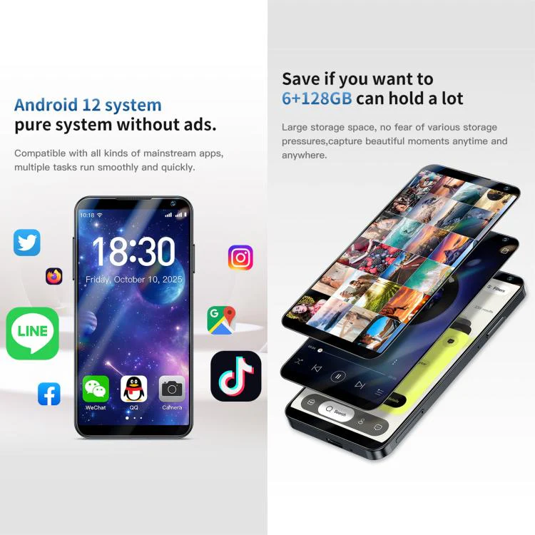 DOOV M2, 6GB+128GB, 4 inch Android 12 Mediatek MT6765 Octa Core, Network: 4G, with Camera (Black) - Image 9