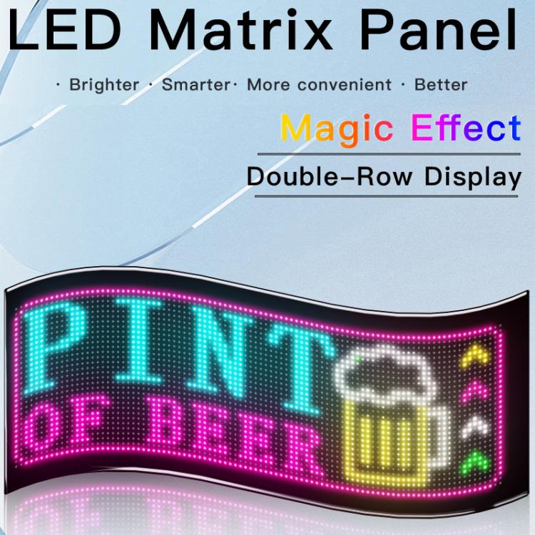 Double Row Ultra-Thin Waterproof LED Flexible Advertising Matrix Display Screen, Type:USB 32x96 Pixels - Image 2