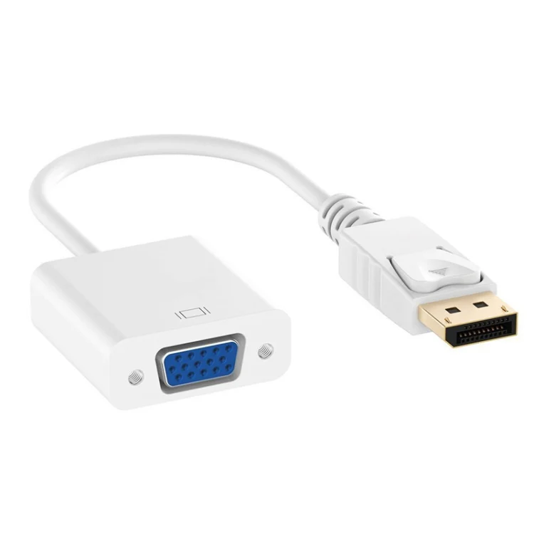 DP to VGA Adapter Wire Square Adapter, Cable Length: 15cm(White) - Image 3