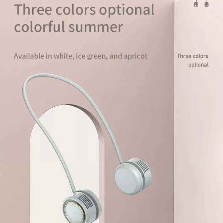 DQ210 Portable Hanging Neck Mute Aroma Diffuser Small Fan(Apricot) - Image 4