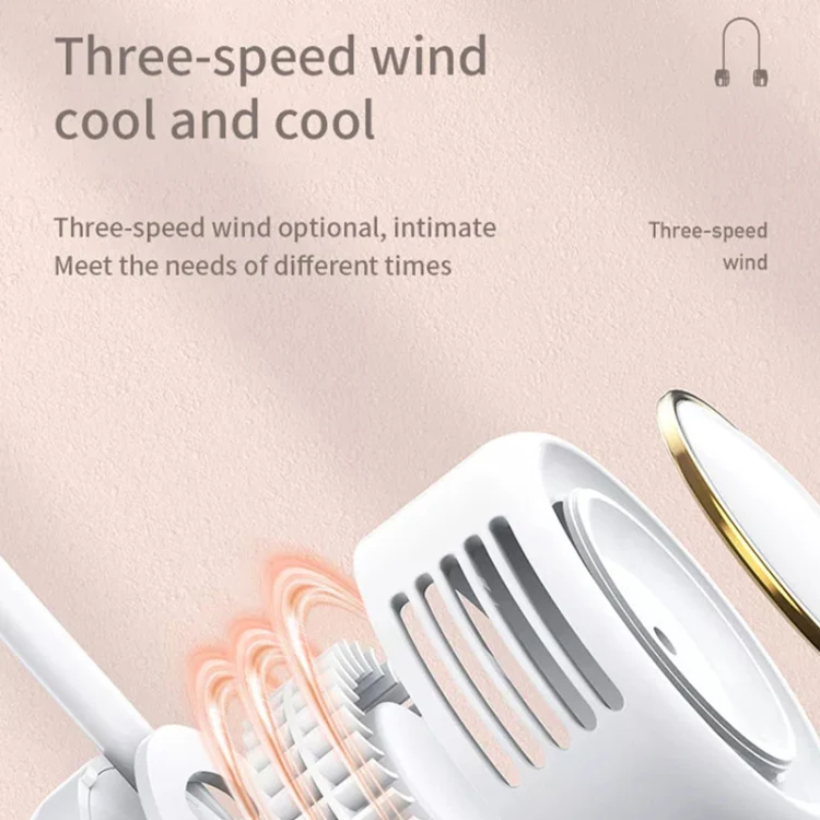 DQ210 Portable Hanging Neck Mute Aroma Diffuser Small Fan(White) - Image 6