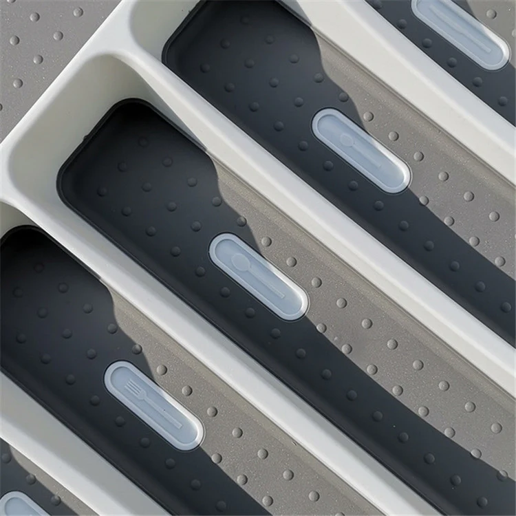 Drawer Cutlery Tray Cutlery Storage Box Plastic Partition Storage Tray - Image 4
