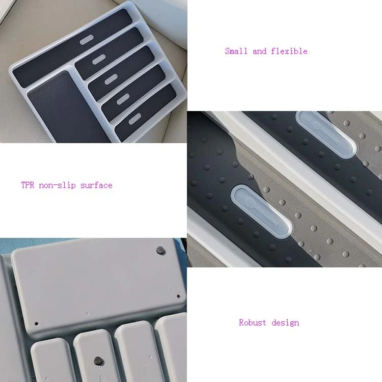 Drawer Cutlery Tray Cutlery Storage Box Plastic Partition Storage Tray - Image 5