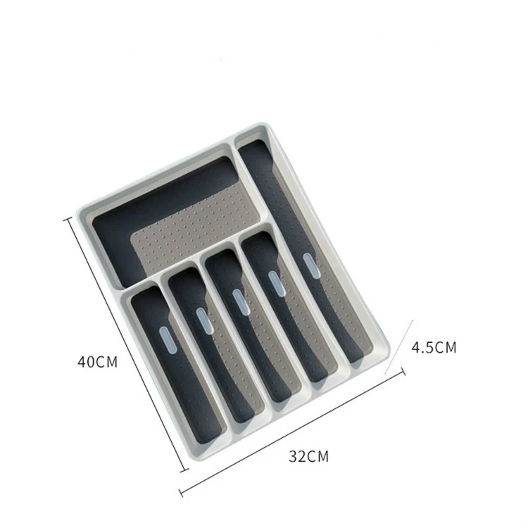 Drawer Cutlery Tray Cutlery Storage Box Plastic Partition Storage Tray - Image 6