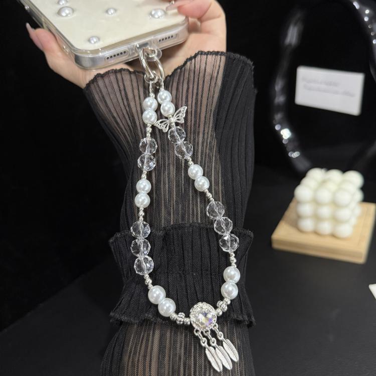 Dreamcatcher Butterfly Pearl Crystal Chain(Blue) - Image 3