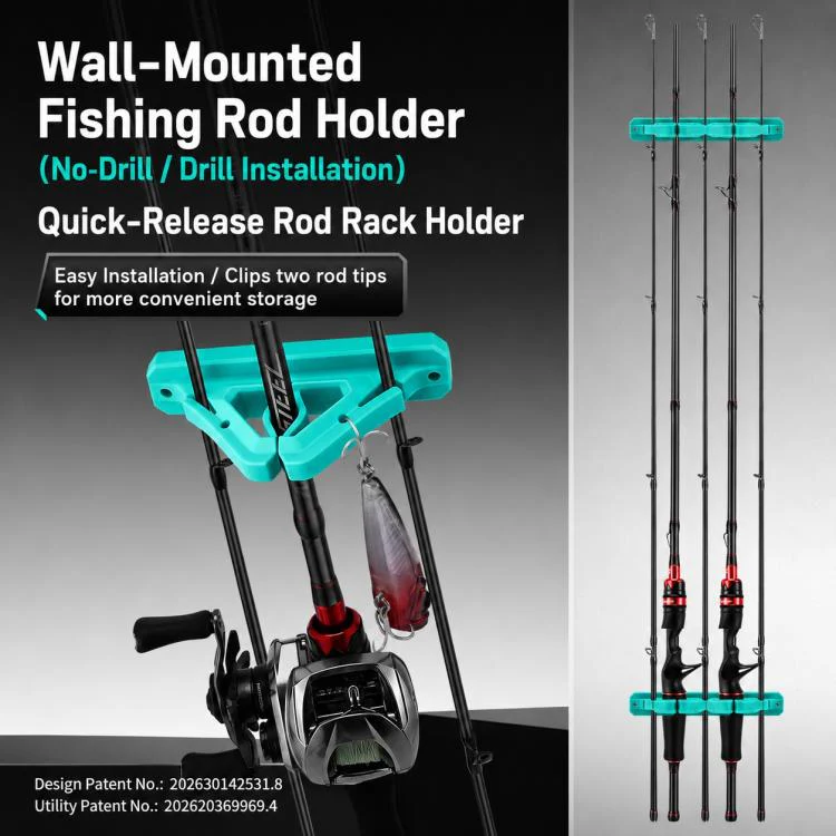Drill-Free Wall-Mounted Silicone Fishing Rod Display Holder(Orange) - Image 4