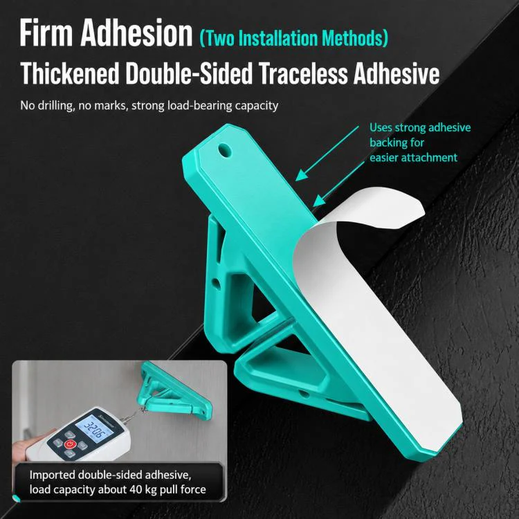 Drill-Free Wall-Mounted Silicone Fishing Rod Display Holder(Purple) - Image 9