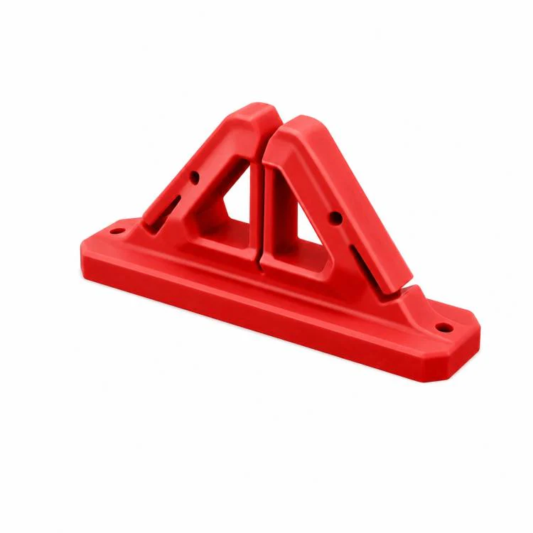 Drill-Free Wall-Mounted Silicone Fishing Rod Display Holder(Red)