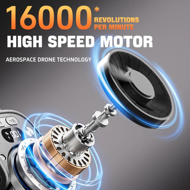 DSF110 High Speed Motor Waist Fan with LED Light(Black) - Image 8